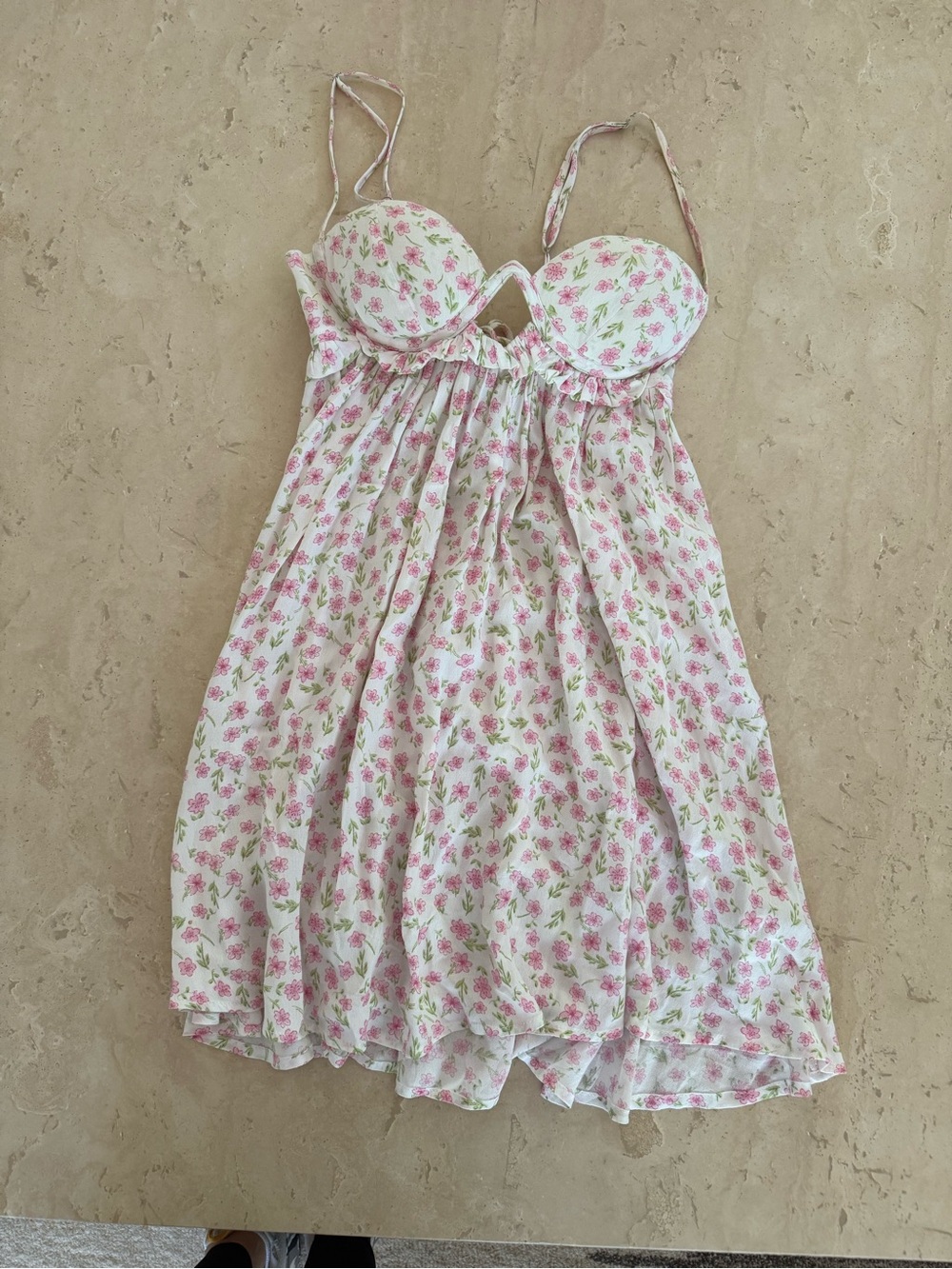 Women's Floral Sundress — Pink & Green